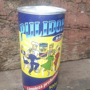 Lata Antigua de Pulidor BÃO con Contenido Original - Coleccionismo Uruguay - imagen 2