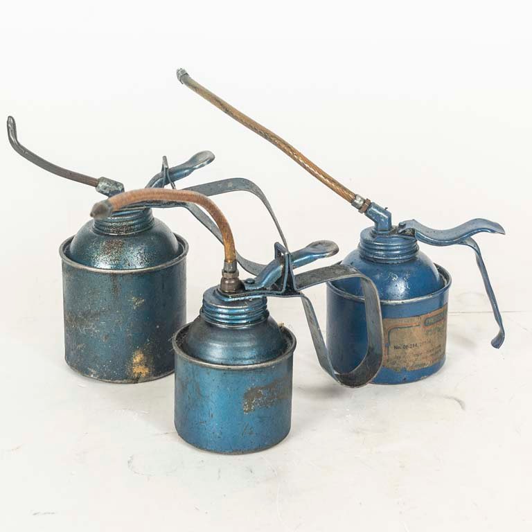 Lote de 3 Aceiteras Metálicas Vintage