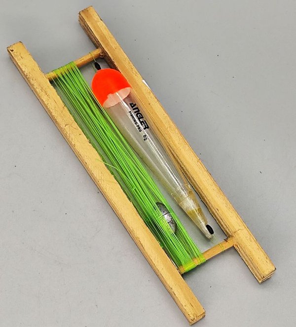Línea de Pesca Armada con Devanador de Madera, Boya Angler y Accesorios - imagen 1