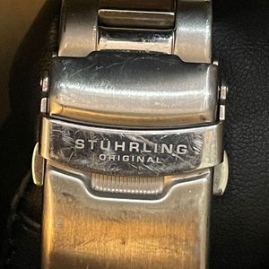 Reloj Stuhrling Original Cronógrafo Esfera Azul Zafiro Acero - imagen 4