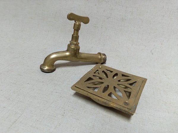 2 piezas de bronce: canilla y rejilla bronce - imagen 5