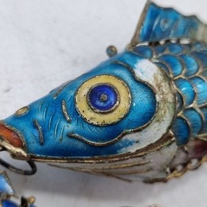 Conjunto Vintage 4 Peces Esmalte Cloisonné Joyería Colección - imagen 2