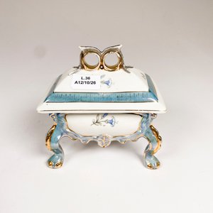 Cofre Alhajero de Loza con Tapa y Patas Decorativas - imagen 2