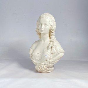 Busto Dama Romana en PVC Blanco, Adorno de Jardín 50 cm - imagen 2