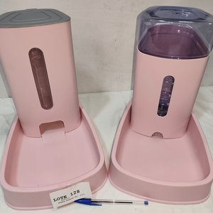 Juego de Comedero y Bebedero Automático para Mascotas Rosado - imagen 3