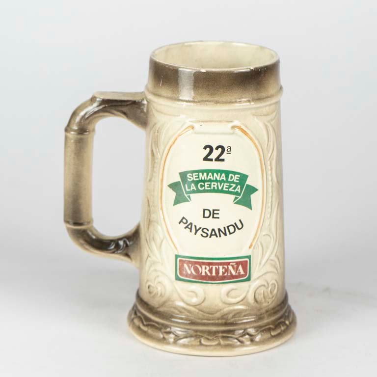 Jarra de cerveza Norteña de cerámica, 22ª semana de la cerveza de Paysandú de 1987 - imagen 2