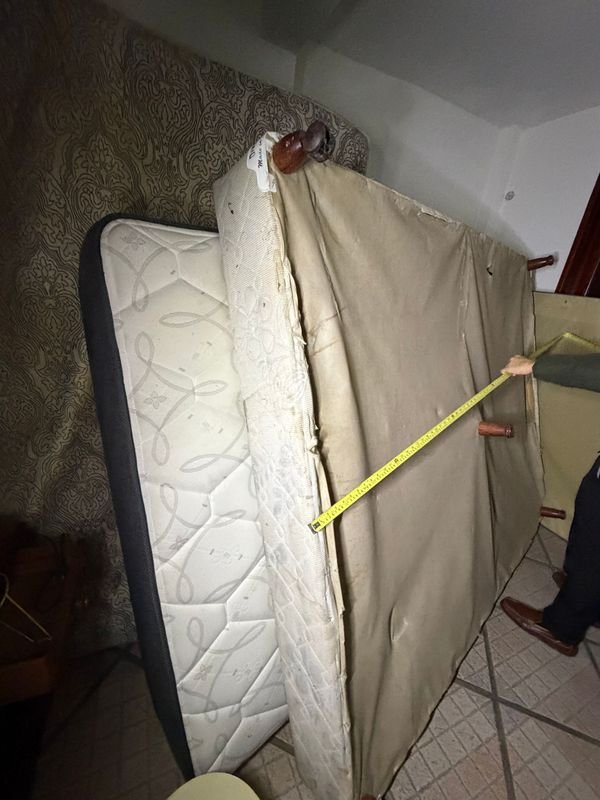 Base Sommier Divino Queen Size 160x200 cm Beige Tapizado