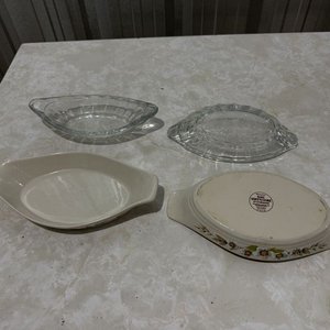 Set de 4 Fuentes Ovaladas de Vidrio y Cerámica - imagen 12