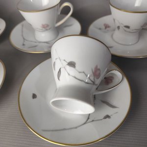 Juego de Café Rosenthal Porcelana Alemania 6 Personas Diseño Floral - imagen 4