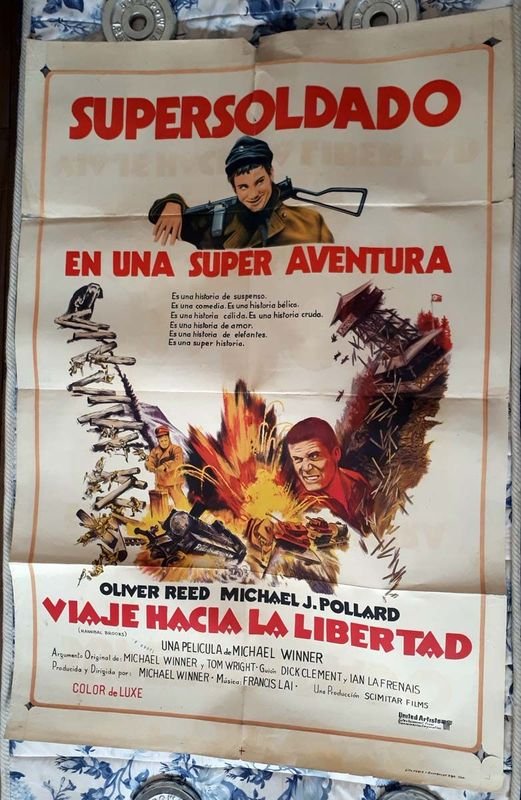 Poster Original "Viaje hacia la Libertad" (Hannibal Brooks) - Oliver Reed - 1969