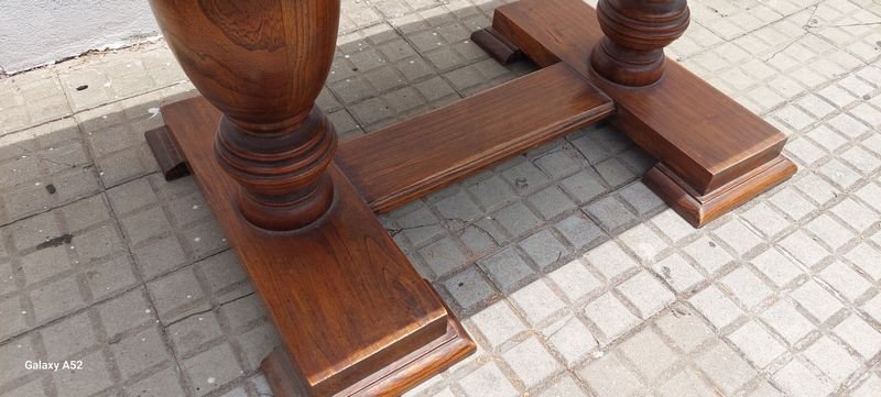 Mesa auxiliar tipo Tudor en madera - imagen 4
