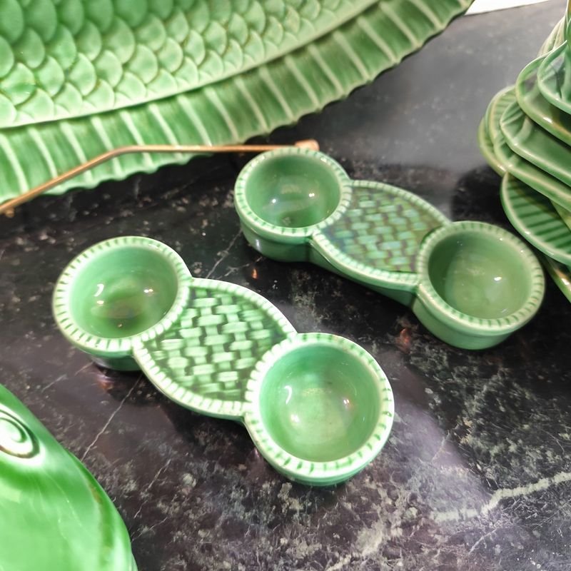 Conjunto de platos y accesorios para pescado en mayólica - imagen 11