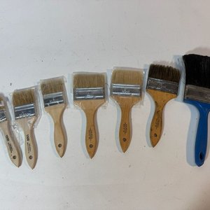 Lote de 7 Pinceles Nuevos de Madera y Plástico - imagen 2