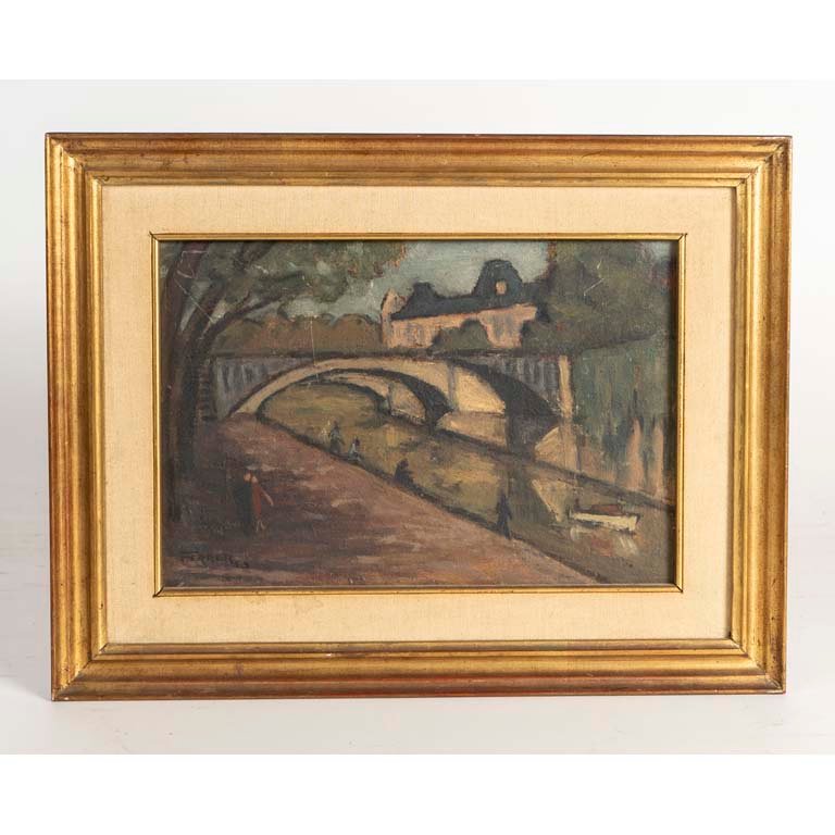 Lote siguiente: Óleo "Canal" de Ferrer - Pintura en Ola sobre Madera