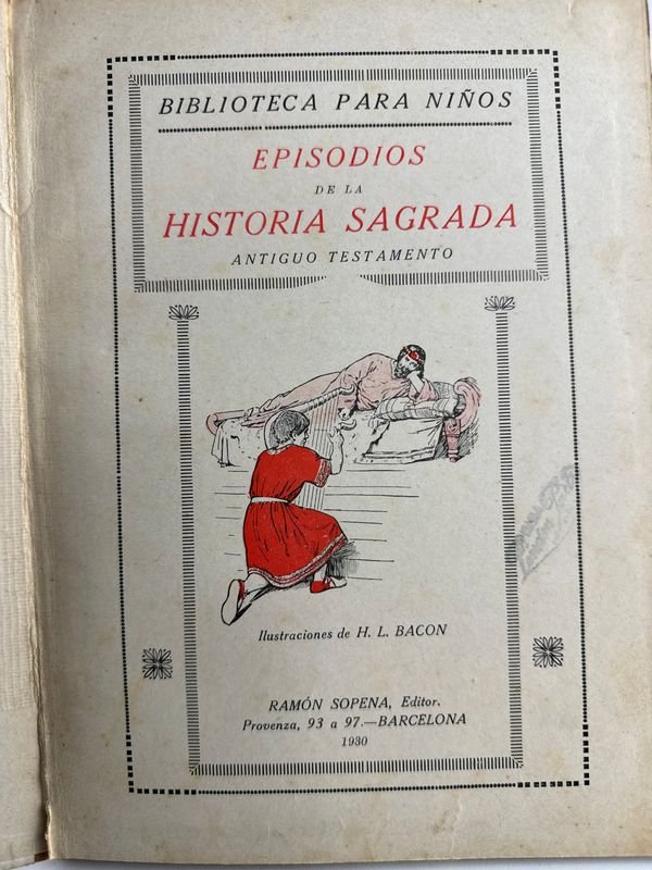 Biblioteca para niños con episodios de la historia sagrada antiguo testamento - Barcelona 1930 - imagen 4