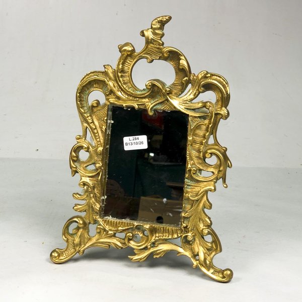 Espejo de Sobremesa Barroco en Bronce Dorado