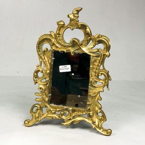 Espejo de Sobremesa Barroco en Bronce Dorado - imagen 1
