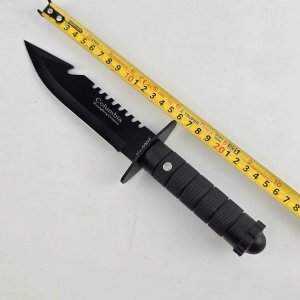 Cuchillo Táctico Negro con Vaina y Marcaje "Columbia" - imagen 6