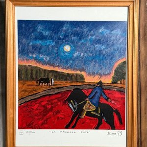 Serigrafía "La Manguera Roja" de Juan Storm, Edición 85/100 - imagen 1