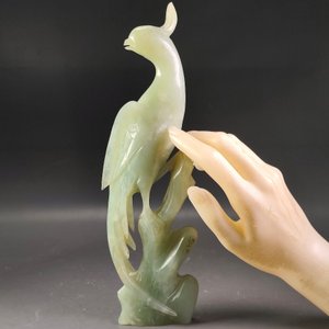 Figura de Ave en Jade, 27cm de Alto - imagen 3