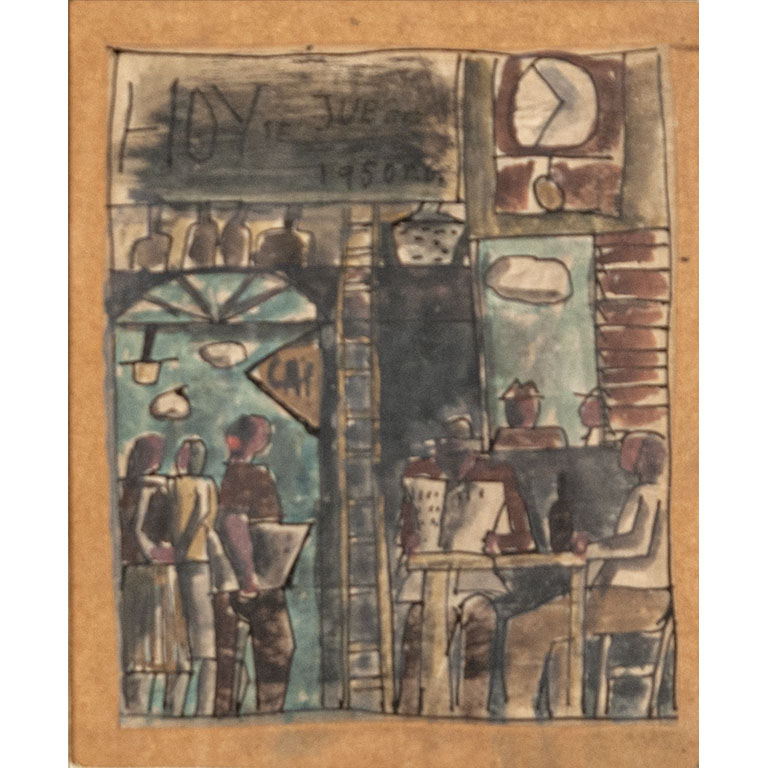 Lote siguiente: José Gurvich. Mercado del Puerto. Acuarela, 17 x 14 cm. Firmado arriba centro con iniciales J.G. 1950