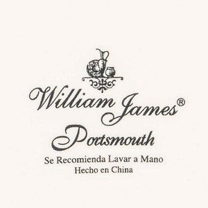 4 Piezas de cerámica William James Portsmouth. Motivo flores borde color marrón. Medidas: 40x20 - imagen 3