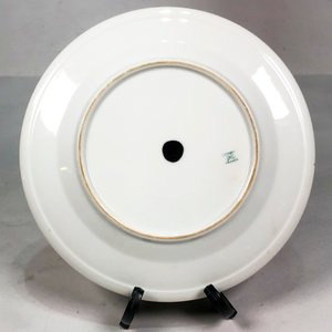 Plato Decorativo Limoges Francia Porcelana Blanca y Dorada Escena Romántica 24 cm - imagen 4