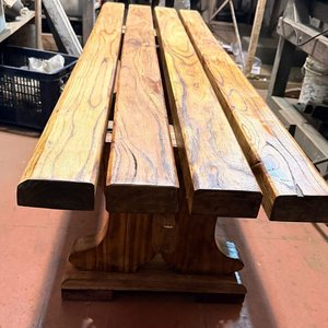 Banco de Jardín Macizo en Madera de Paraíso - imagen 9