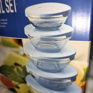 Set de 5 Tupperware de Vidrio Apilables con Tapas Azules - imagen 5