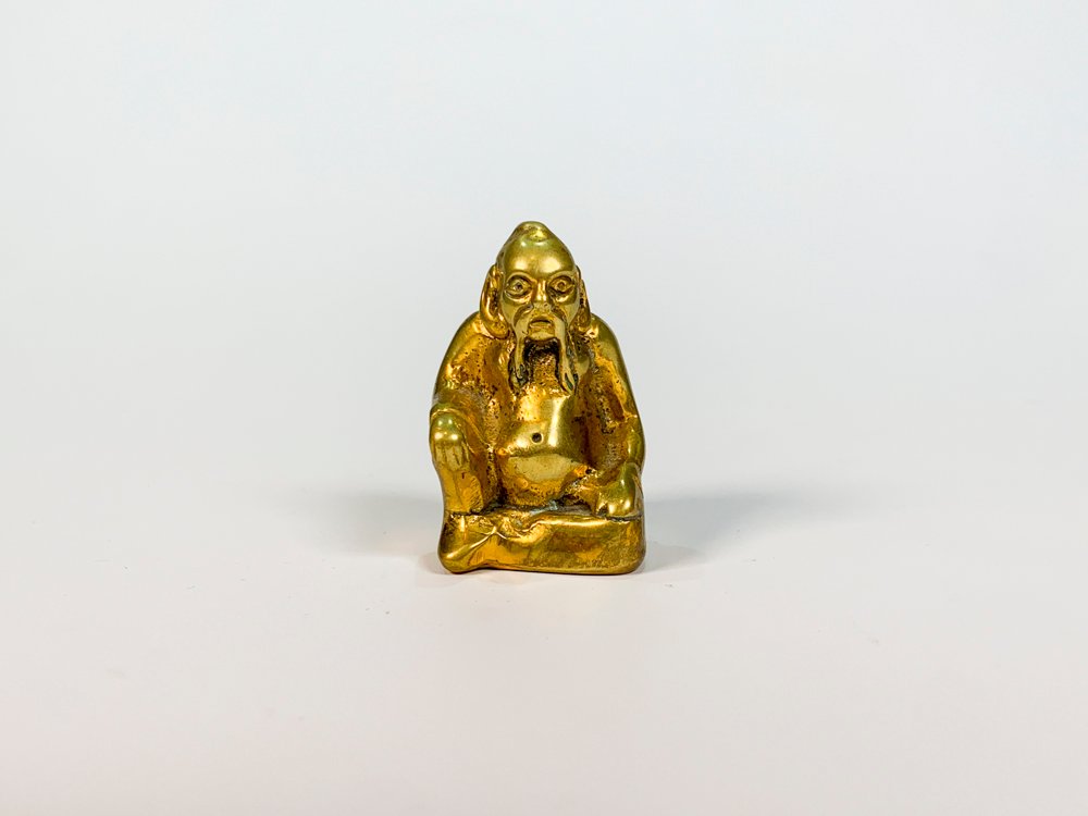 Escultura Buda en Bronce Dorado, 5 cm
