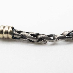 Cadena Doble Plata y Oro con Detalles - 45cm - imagen 2