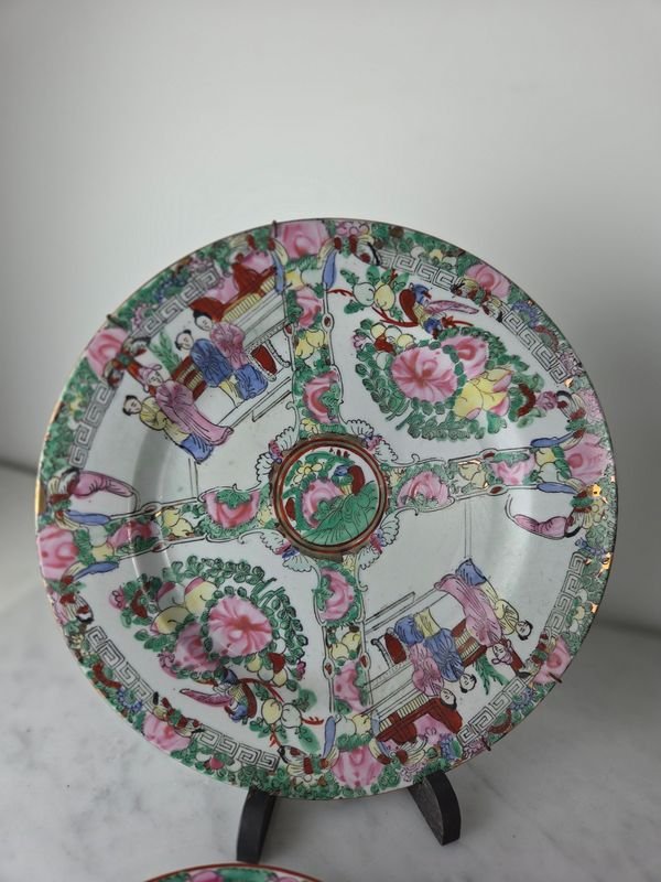 Platos de porcelana oriental pintados a mano - imagen 5