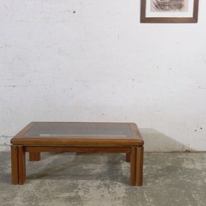 Mesa de Living Rectangular Madera y Vidrio Ahumado - imagen 2