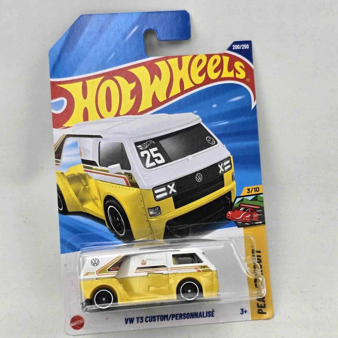 Hot Wheels VW T3 Custom/Personnalisé Amarillo y Blanco
