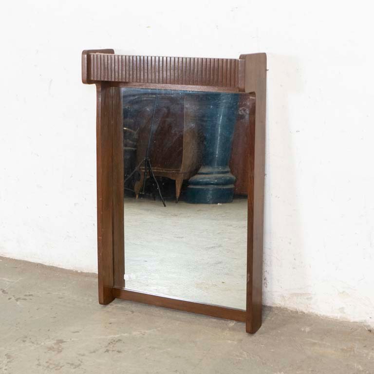 Espejo con Marco de Madera y Cajón Superior