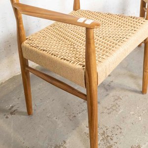 Par de Butacas Importadas con Asiento y Respaldo de Cordel Trenzado - imagen 2