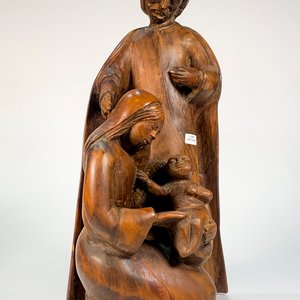 Talla Sagrada Familia en Madera - imagen 4
