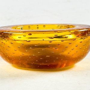 Cenicero de Murano Ámbar con Burbujas - 10 cm - imagen 4
