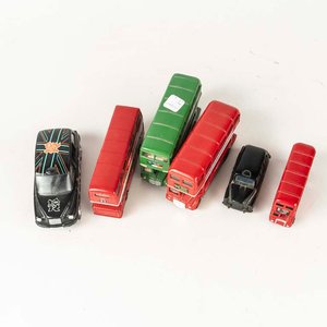 Colección 4 Ómnibus Doble Piso Ingleses y 2 Taxis Corgi - imagen 2