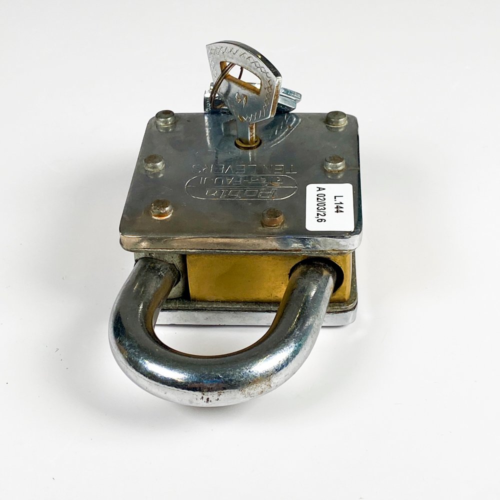 Candado metal y bronce Robin con llaves - imagen 4