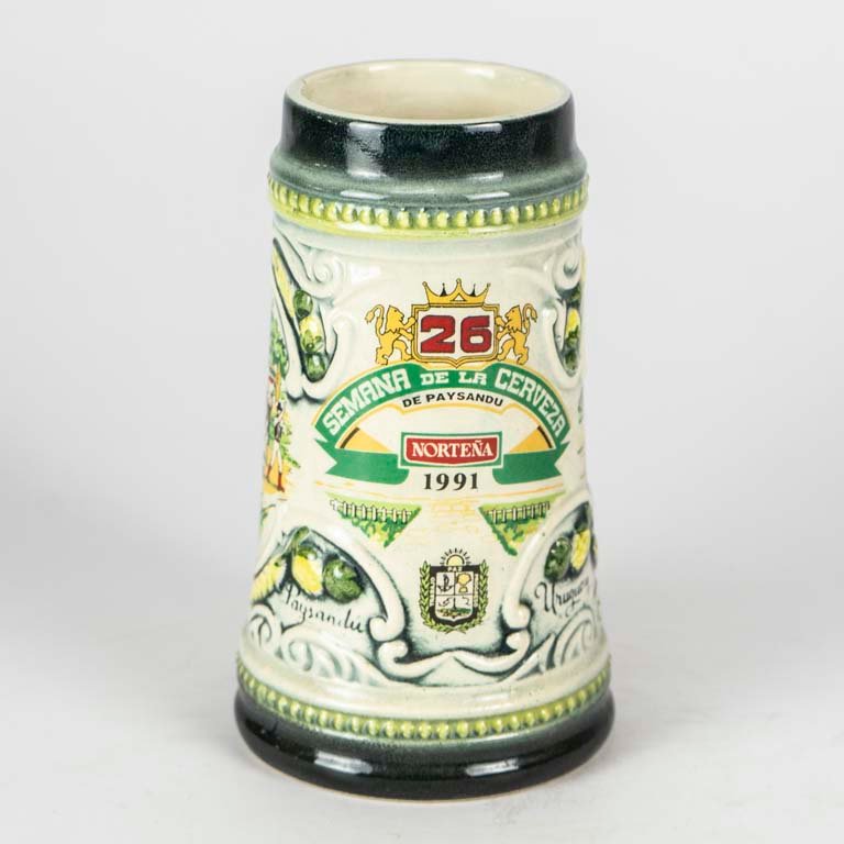 Jarra de cerveza Norteña de cerámica, 26° semana de la cerveza de Paysandú de 1991 - imagen 2