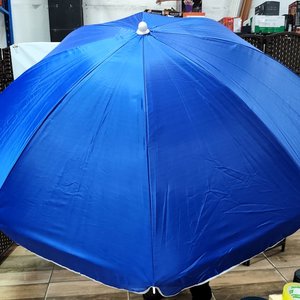 Sombrilla Azul Articulable para Patio o Playa, 210cm Diámetro, con Filtro UV - imagen 3