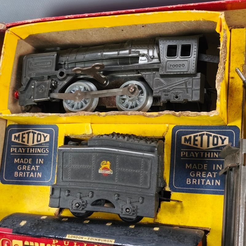 Tren de pasajeros Mettoy Railways en hojalata con mecanismo de cuerda - imagen 5