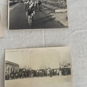 Lote de 6 Postales Antiguas de Ciclismo: Juan Zimentena, Jose Rodriguez y Largadas - imagen 3