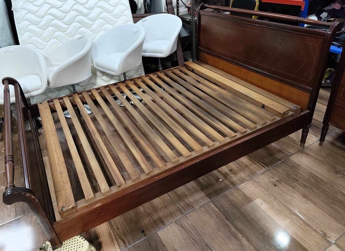 Cama 2 Plazas Estilo Inglés Madera Maciza Desarmable