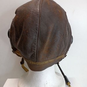 Casco de Piloto Americano Segunda Guerra Mundial Modelo A-11 con Auriculares - imagen 3