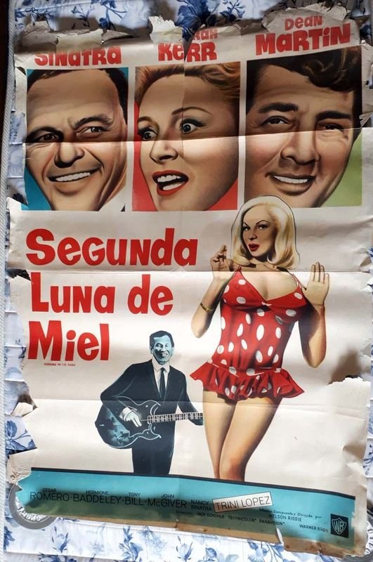 Poster Original "Segunda Luna de Miel" (Marriage on the Rocks) - Frank Sinatra, 1965