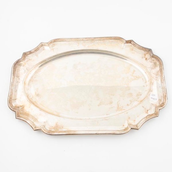 Bandeja Oval de Plata 925 Antigua - 41x28cm - imagen 1
