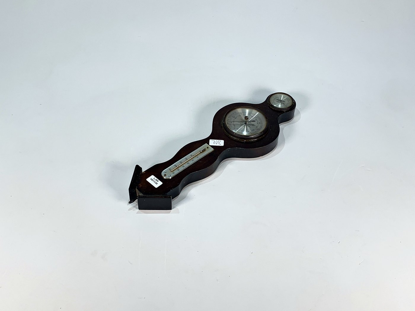 Barómetro de Madera con Dos Relojes y Termómetro