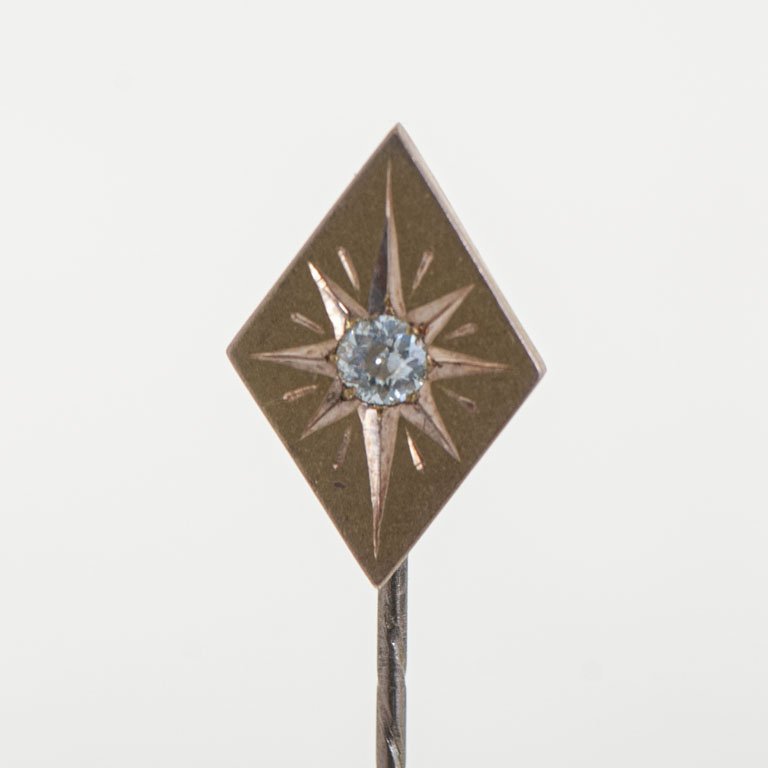 Pincho de oro con brillante - imagen 2
